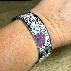 Coach Signature Enamel Bangle Bracelet
